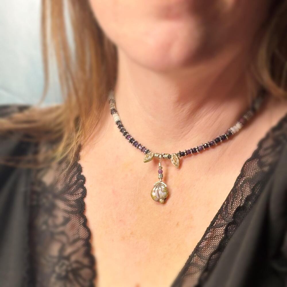 Amazonite Faceted Crystal Necklace - Picture 11 of 11